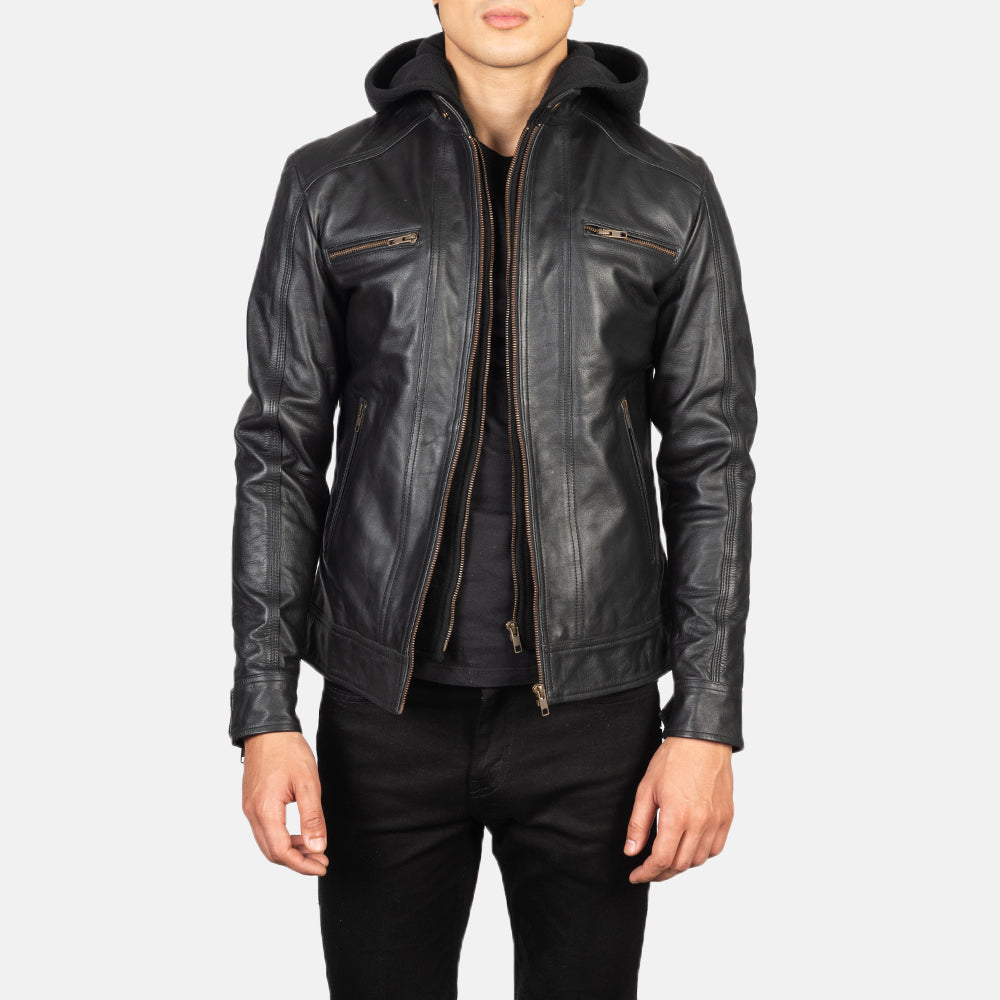 Men's Hooded Leather Jackets | Pullovers & Zip-Ups | The Jacket