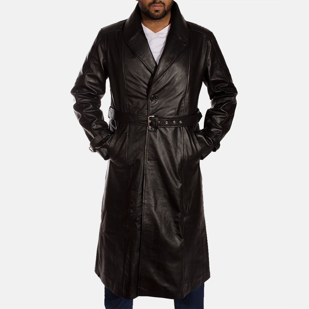 leather jacket trench